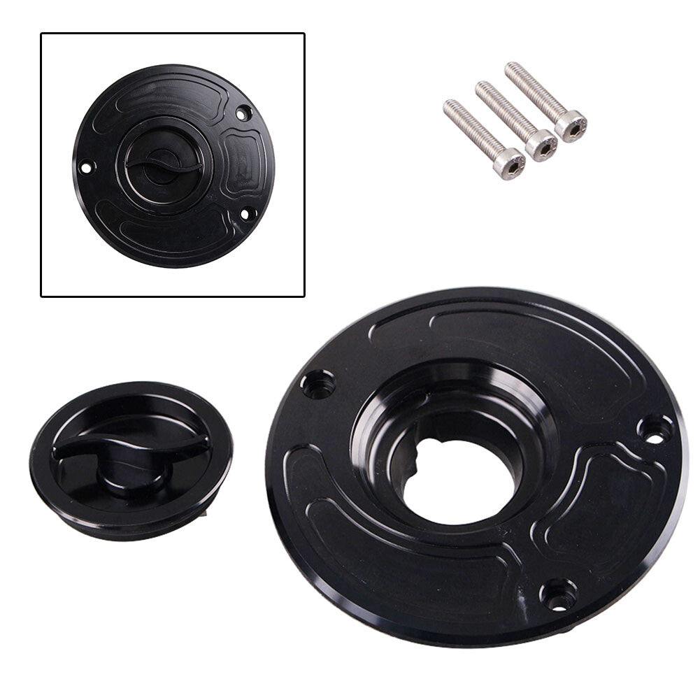 ya 5 8.7 CNC Fuel Gas Tank Cap Cover for Kawasaki 2003-2006 Z1000 2002-2005 ZZR1200 Black