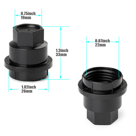 ya 8 5.27.2 5x NEW Black Lug Nut Covers Caps for Chevrolet S10 BLAZER 91-94 for GMC JIMMY 92-01