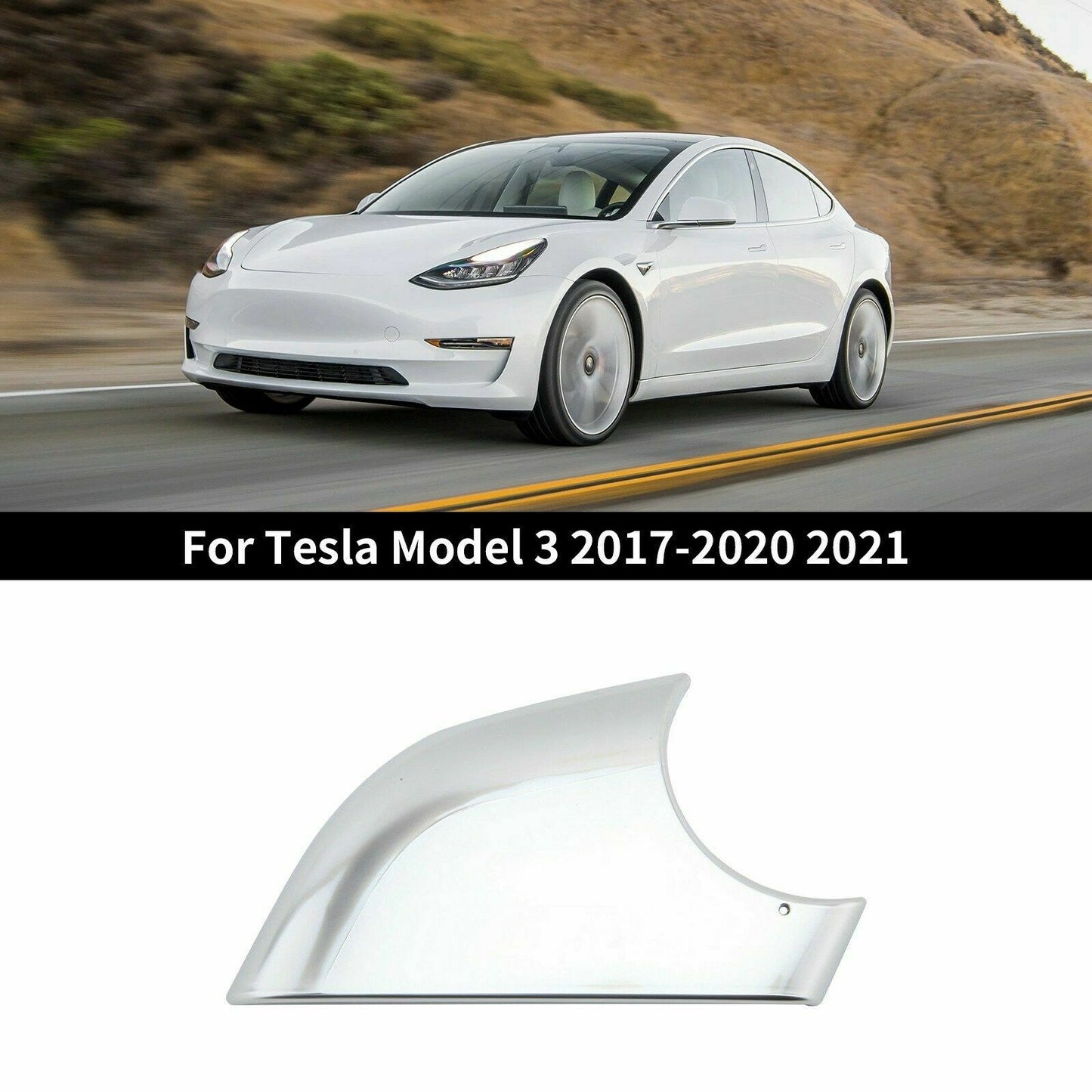 ya 1 8.5.1 for Model 3 17-20 2021 Right Side Wing Mirror Covers Holder Lower Tray AT