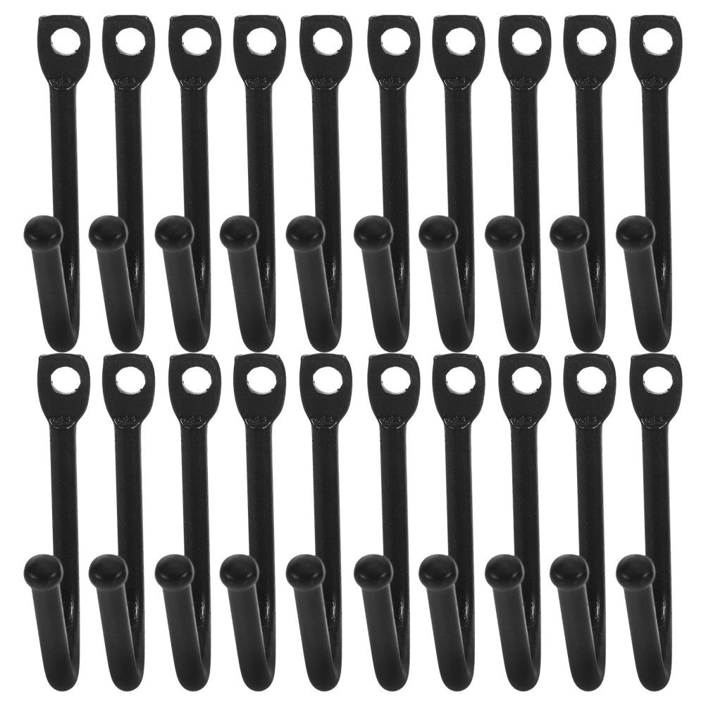 ya 5 8.7 40 Pcs Antique Iron Hook Cast Wall Hooks for Garage Bathroom Decorative