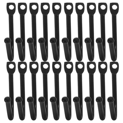 ya 5 8.7 40 Pcs Antique Iron Hook Cast Wall Hooks for Garage Bathroom Decorative