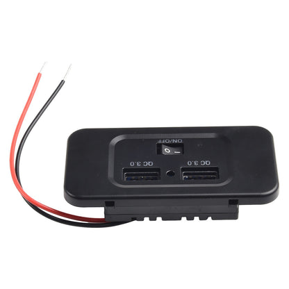 ya 5 8.7 Sleek Panel Mount 12V24V QC 3 0 Dual USB Car for Charger Socket Fast Charging