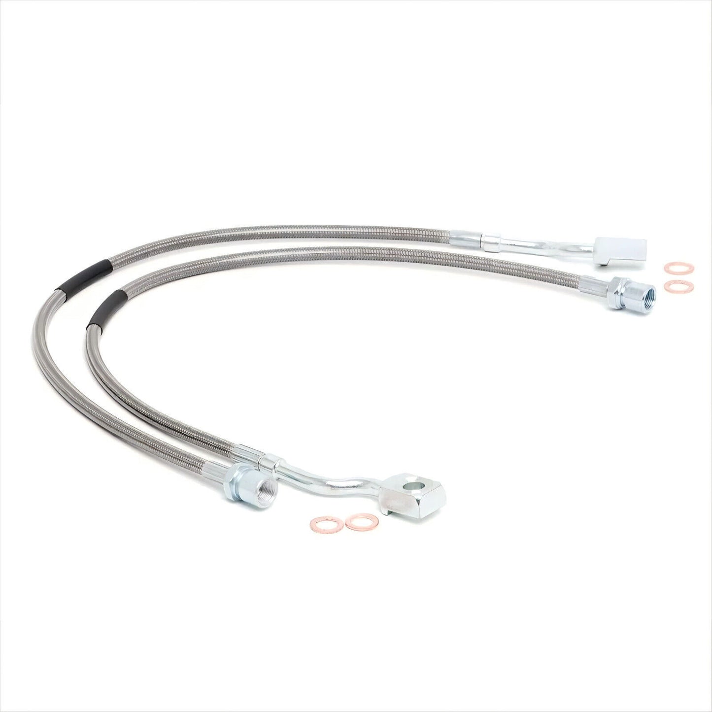 ya 10 5.28.3 2PCS 89370 Front Steel Extended Brake Lines for Chevy for Silverado 1500 2/3500 HD