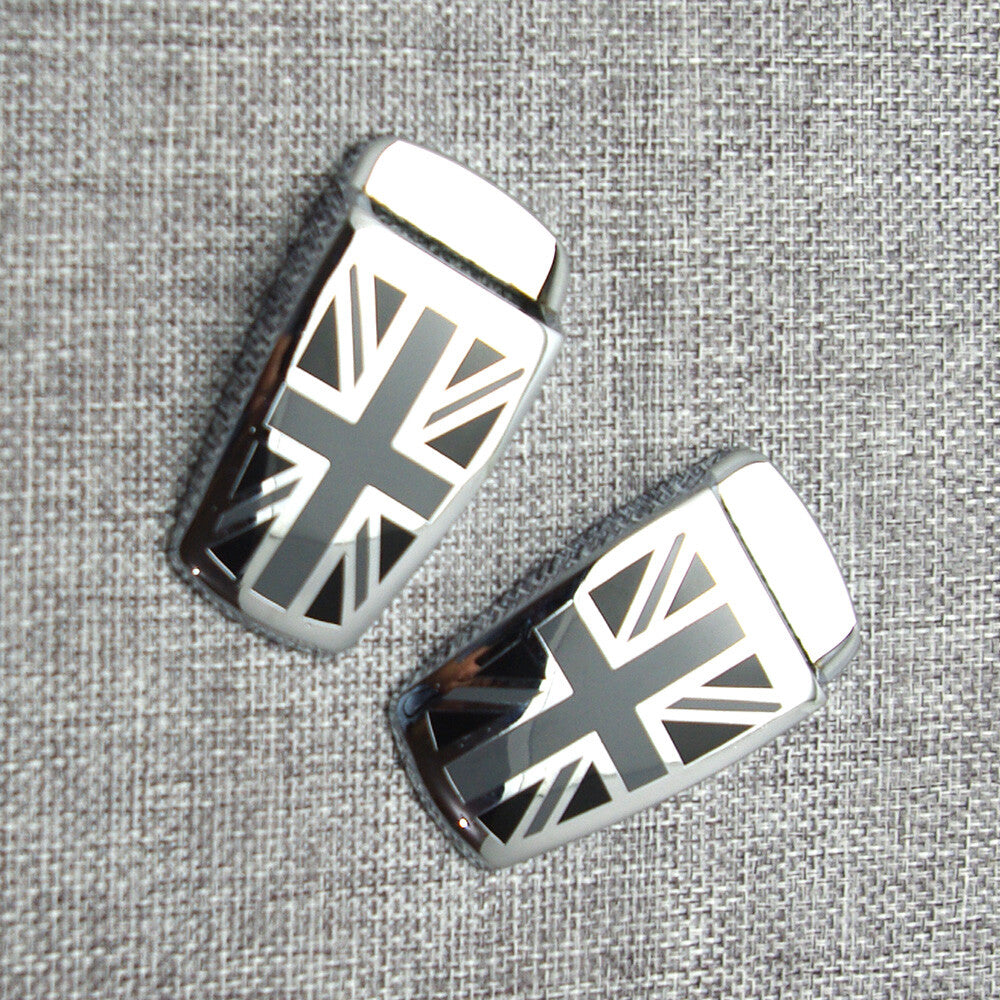 ya 13 2x Windshield Washer Wiper Spray Nozzle Cover Cap Union Jack Fit for Mini Cooper