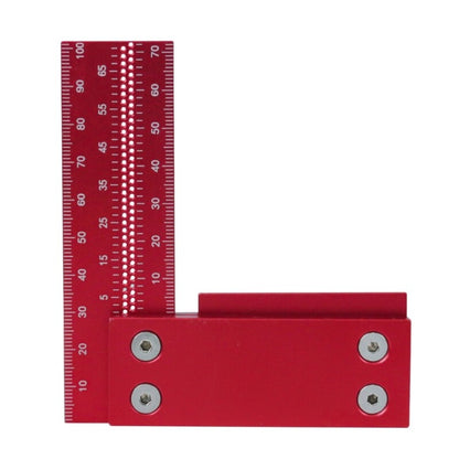 ya 14 L-shape Ruler Square Scriber Mark Measurement Aluminum Crossed-Calibration Ruler