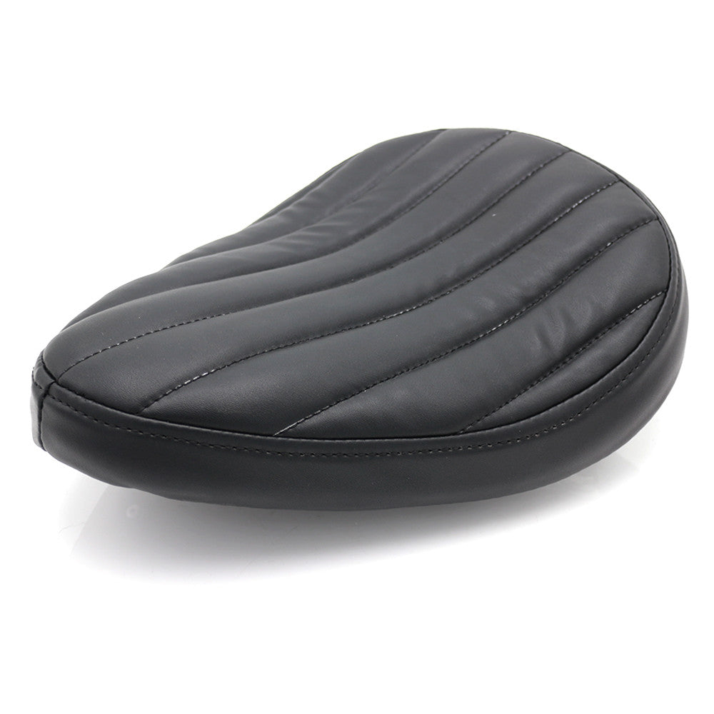 ya 5 8.7 Black Tuk & Roll PU Leather Contoured Solo for Seat for Harley Chopper Bobber Custom