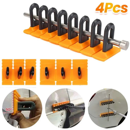ya 1 6.30 4Pcs Car Body Hail Glue Puller Tabs Pulling Paintless Dent Repair Removal Tool