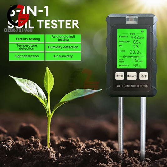 ya 26 6-in-1 PH Tester Soil Water Moisture Light Test Meter Temperature Humidity Test