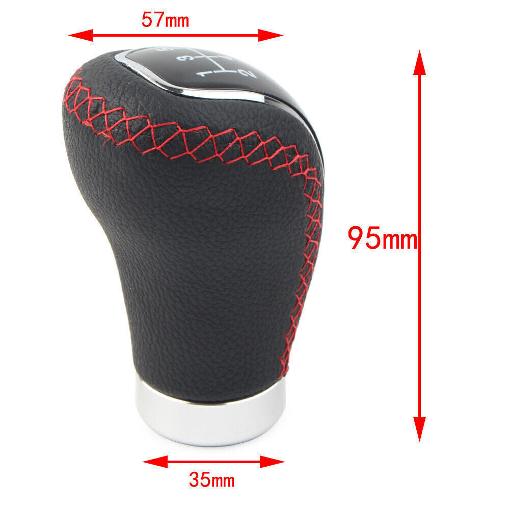 ya 11 6.5 5 Speed Universal PU Leather Car Manual Gear Stick Shif Lever Head Multi-color