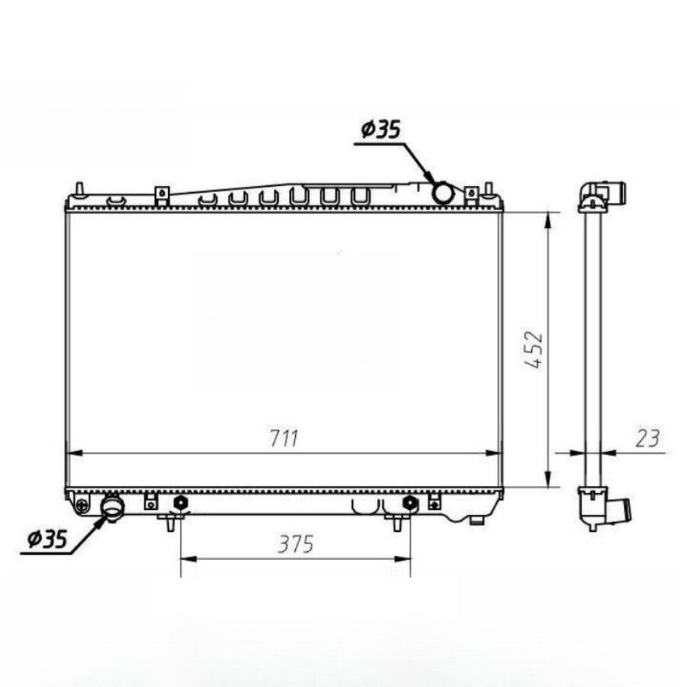 ya 27 7.20 Radiator for Infiniti Q45 2002-2004