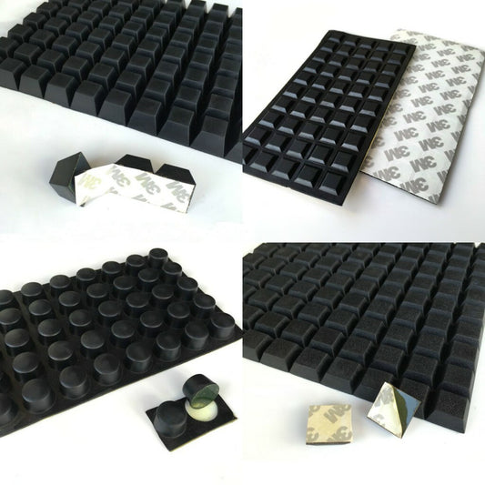 Black Rubber Feet Self-Adhesive Bumper Door Buffer Stop Furniture Table Pads