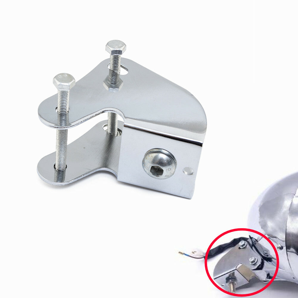 ya 4 6.22 Chrome Headlight Bottom Mount Bracket Adapter Holder For Cruiser Chopper Custom