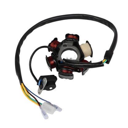 ya 5 8.7 6Poles 5 Wires Half-Wave Ignition Magneto Stator for GY6 50/125cc ATV Quad Bike