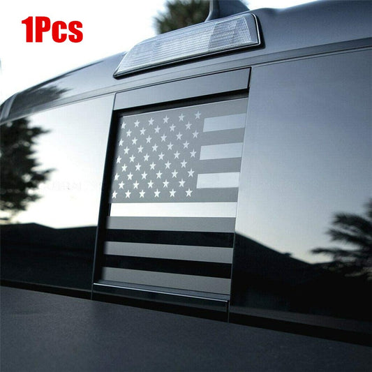 ya 1 7.8 American Flag Rear Window Decal Sticker for Toyota Tacoma 2016-2022 Black