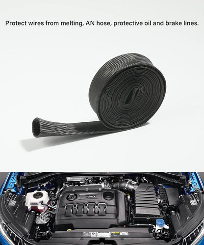 ya 5 8.7 Heat Shield Fireproof Sleeve Insulated Wire Hose Cover Wrap Loom Tube Automatic Heat Wrap