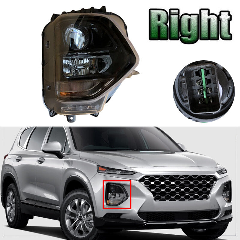 ya 4 6.22 Right Halogen Front Bumper Fog Light Assembly for Hyundai Santa Fe 2019 2020