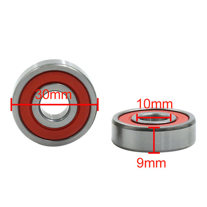 ya 5 8.7 2pcs 6200RS 10mm x 30mm x 9mm Double Sealed Deep Groove Ball Bearing