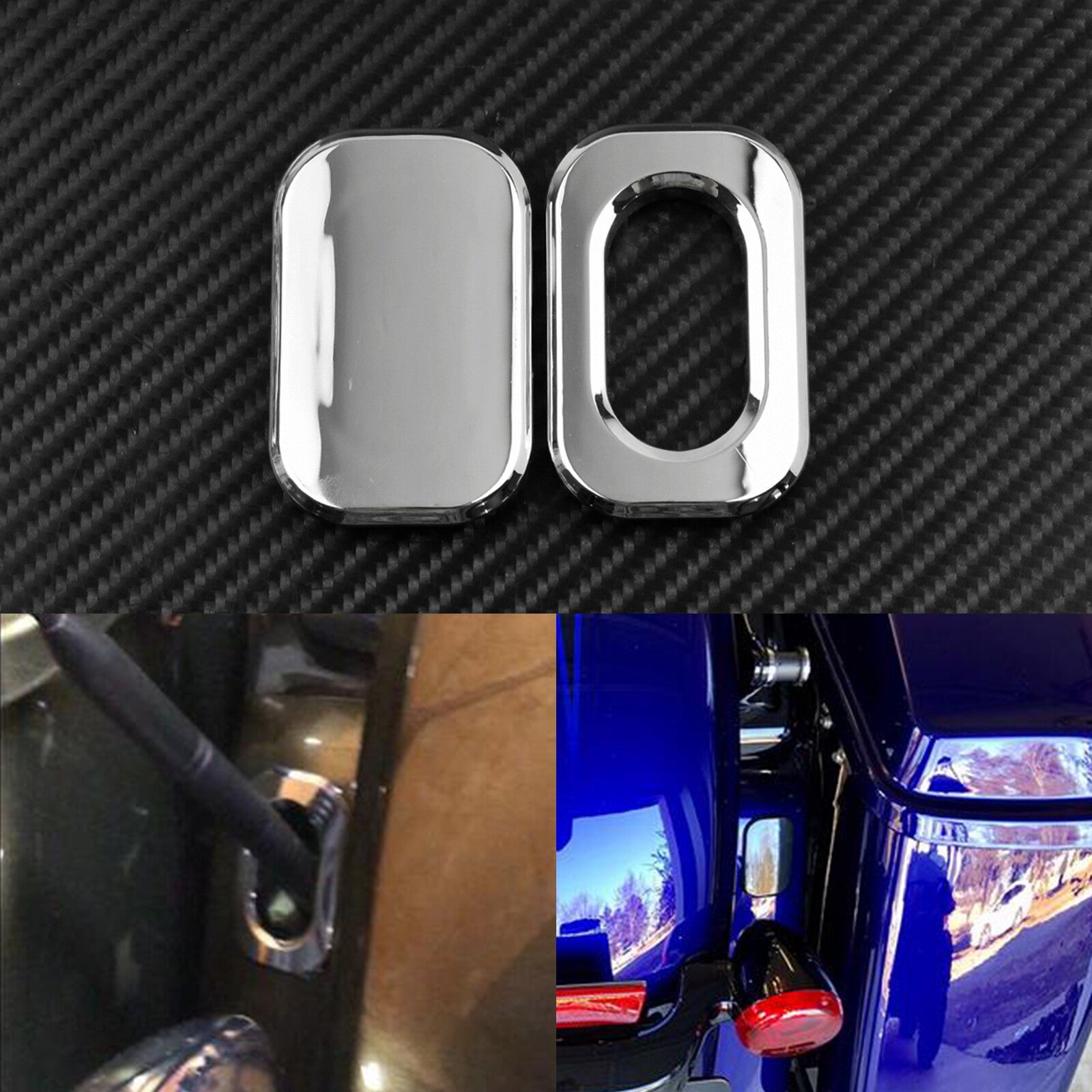 ya 5 8.7 Chrome Antenna Hole Accent Filler Fit For Street Glide 2006-23Road Glide 10-23