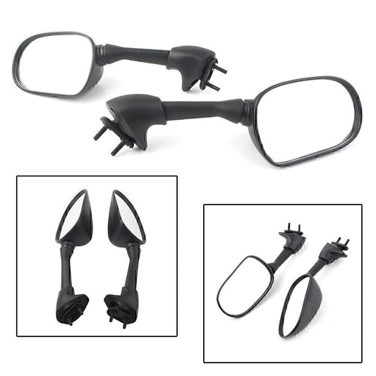 ya 4 6.21 Rearview Mirror Motorcycle fit for Yamaha YZF R6 2001 2002 Black ABS Plastic Shell