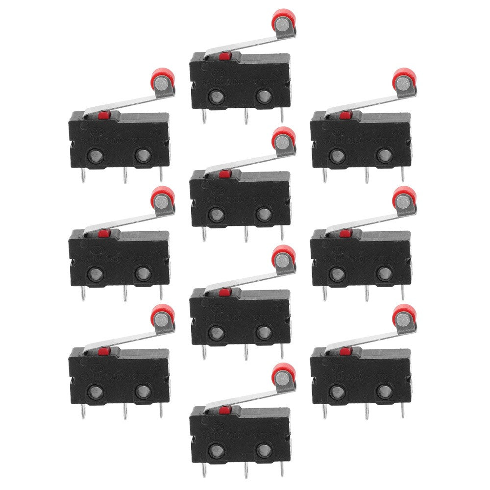 ya 25 10Pcs Micro Switch Roller Lever Arm Spdt for Various Electronic Equipment