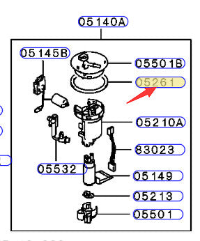 ya 27 7.2 Fuel Tank Pump Gasket fits for Mitsubishi OUTLANDER LANCER GALANT ENDEAVOR ECLIPSE