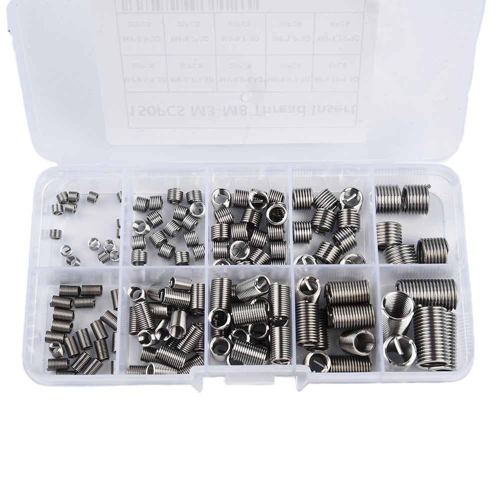 ya 5 8.7 150pcs Thread Rt Stainless Steel Helicoil For M3 M5 M6 M8 Thread Repair Kit New