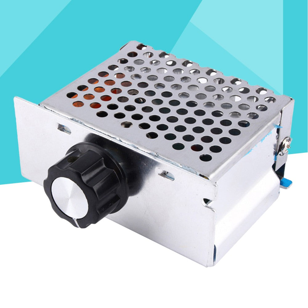 ya 5 8.7 4000W 220V Voltage Regulator Motor Control Thermostat (Silver)