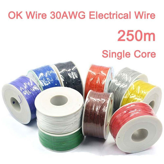 30AWG OK Wire 250m Electrical Wire Single Core PCB Jumper Cable Wire Copper Wire