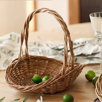 ya 15 10.20 Natural Willow Basket for Fruit Storage Picnic Carrying