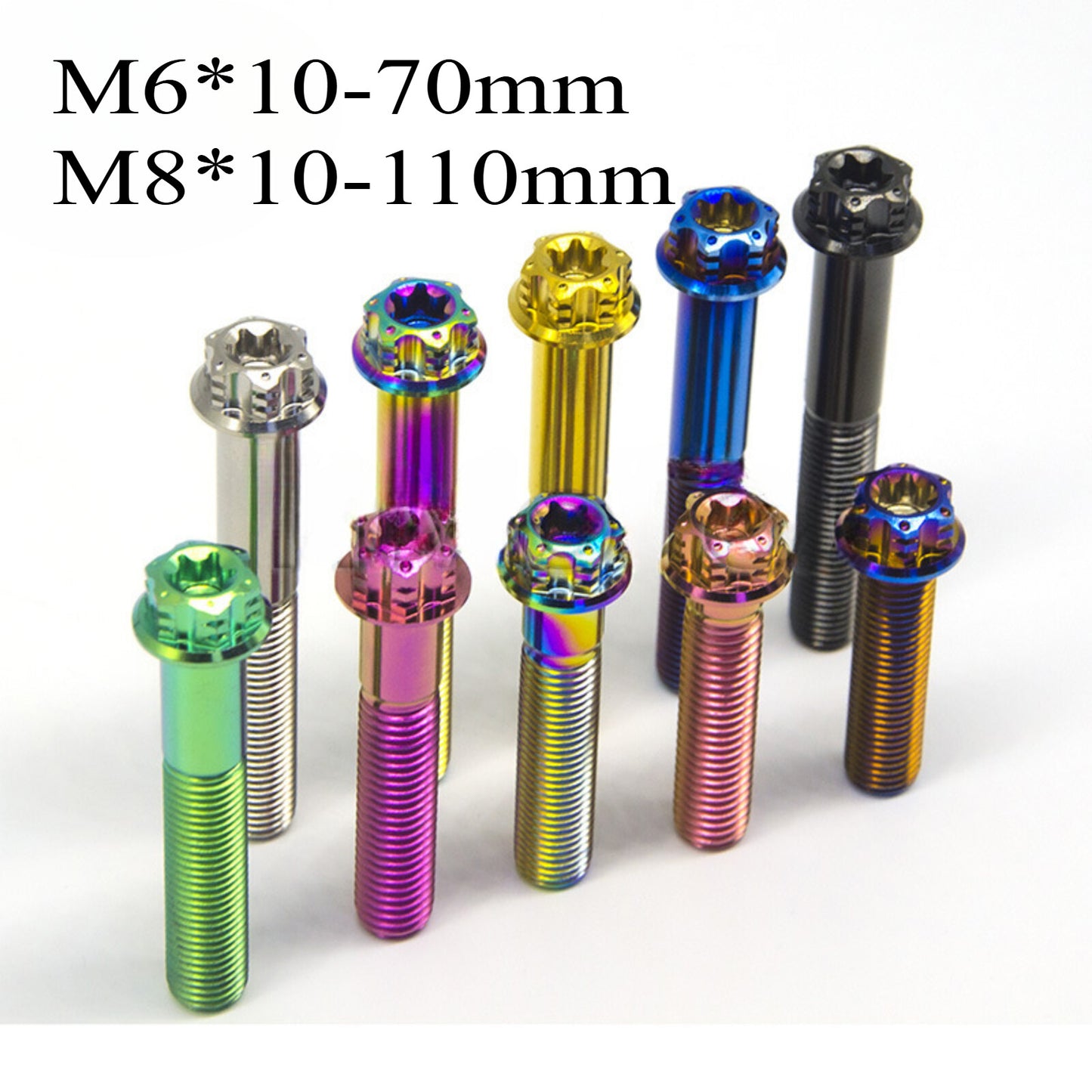 4pcs Ti Titanium Torx Head Flange Bolt M6x10/15/20/25/30/35/40mm motorcycle Bolt