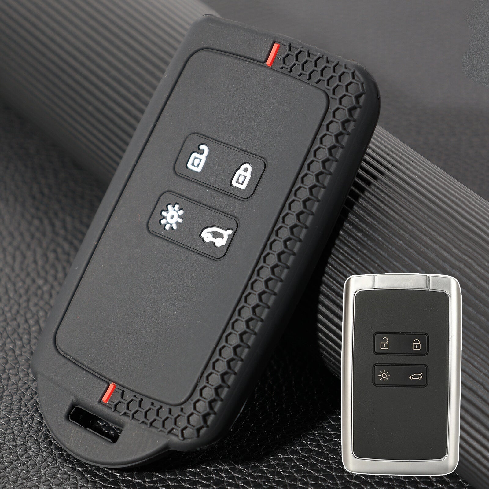 ya 5 8.7 Button Silicone Car Key Case Bag Cover for Renault Captur Clio Megane Koleos