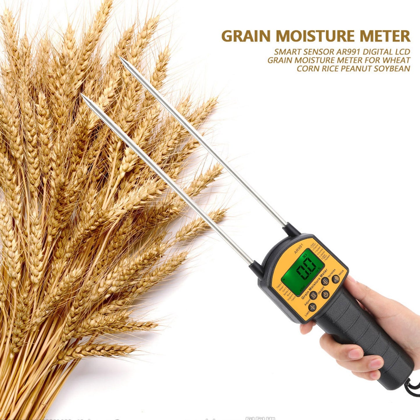 ya 26 SMART SENSOR AR991 Digital LCD Grain Moisture Meter For Wheat Corn Rice