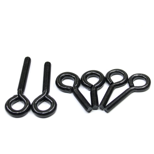 Black Dacromet Carbon Steel Eye Hooks Closed Ring Hook Eye Bolts M3 M4 M5 M6 M8