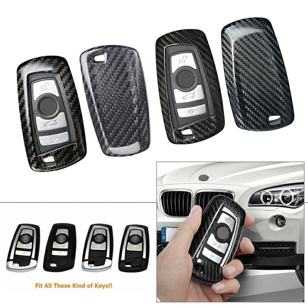 ya 10 5.28 Carbon Fiber Car Remote Key Fob Shell Holder Cover Fit for BMW 1 3 4 5 7 Series X3