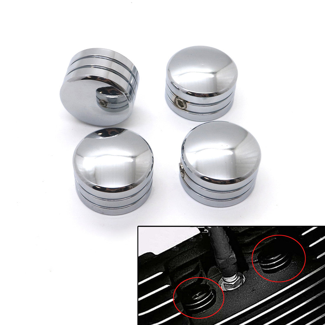 ya 5 8.7 Chrome Spark Plug Head Bolt Cap Cover Plug for Harley Twin Cam Touring 1999-2017