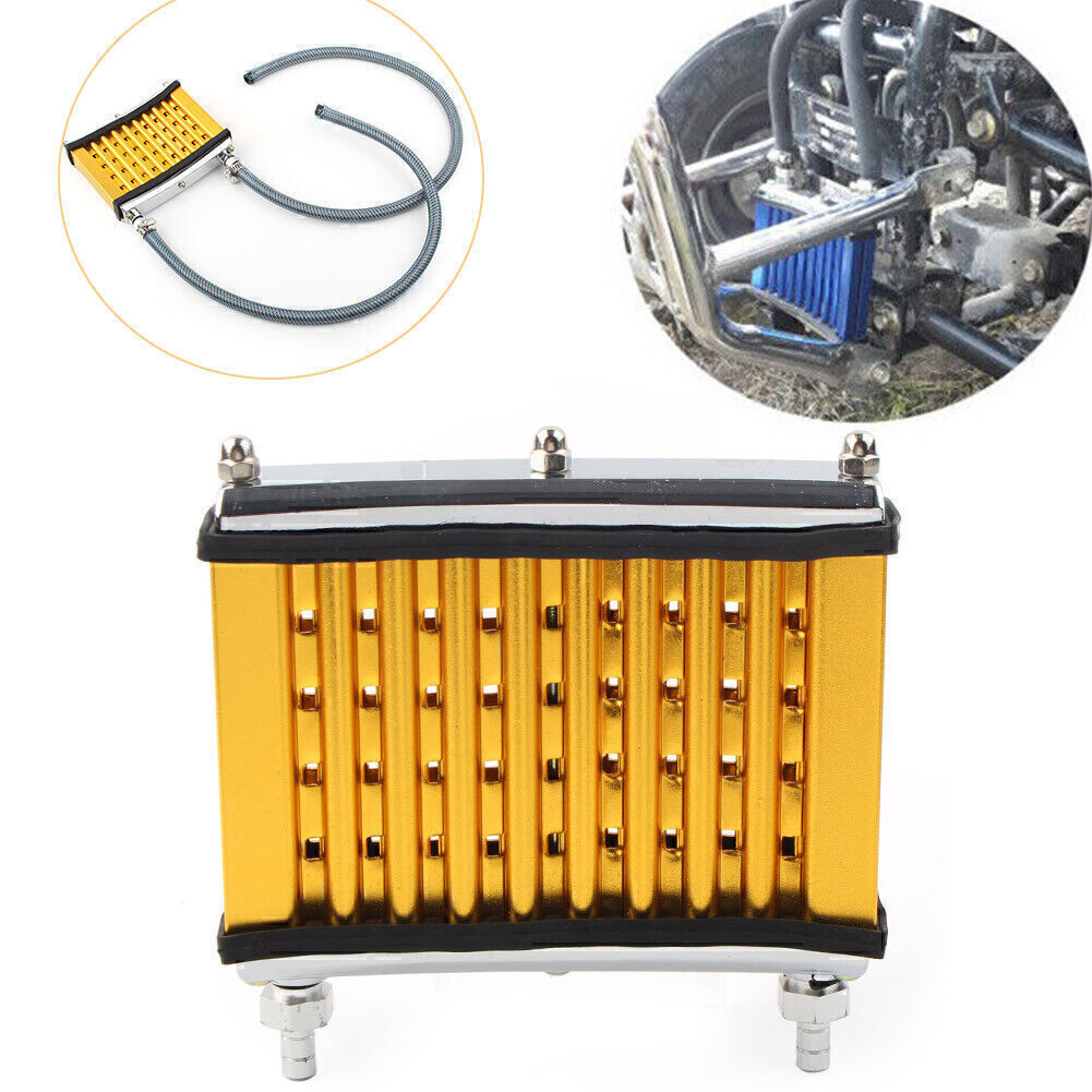 ya 5 8.7 1 Set Motorbike Oil Cooler Cooling Radiator Fit 125cc 140cc 150cc ATV Yellow