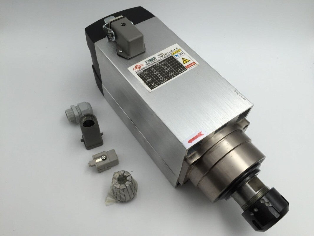 ER32 Spindle Motor 4.5KW Air-cooled 380V 4Bearings 300Hz CNC Woodworking Router