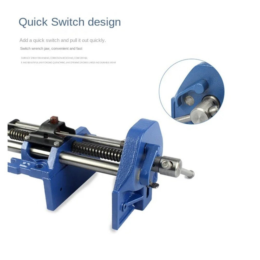 ya 26 8.1 7-Inch Woodworking Bench Vise Wood Vise Guide Bar Clamp with Levera