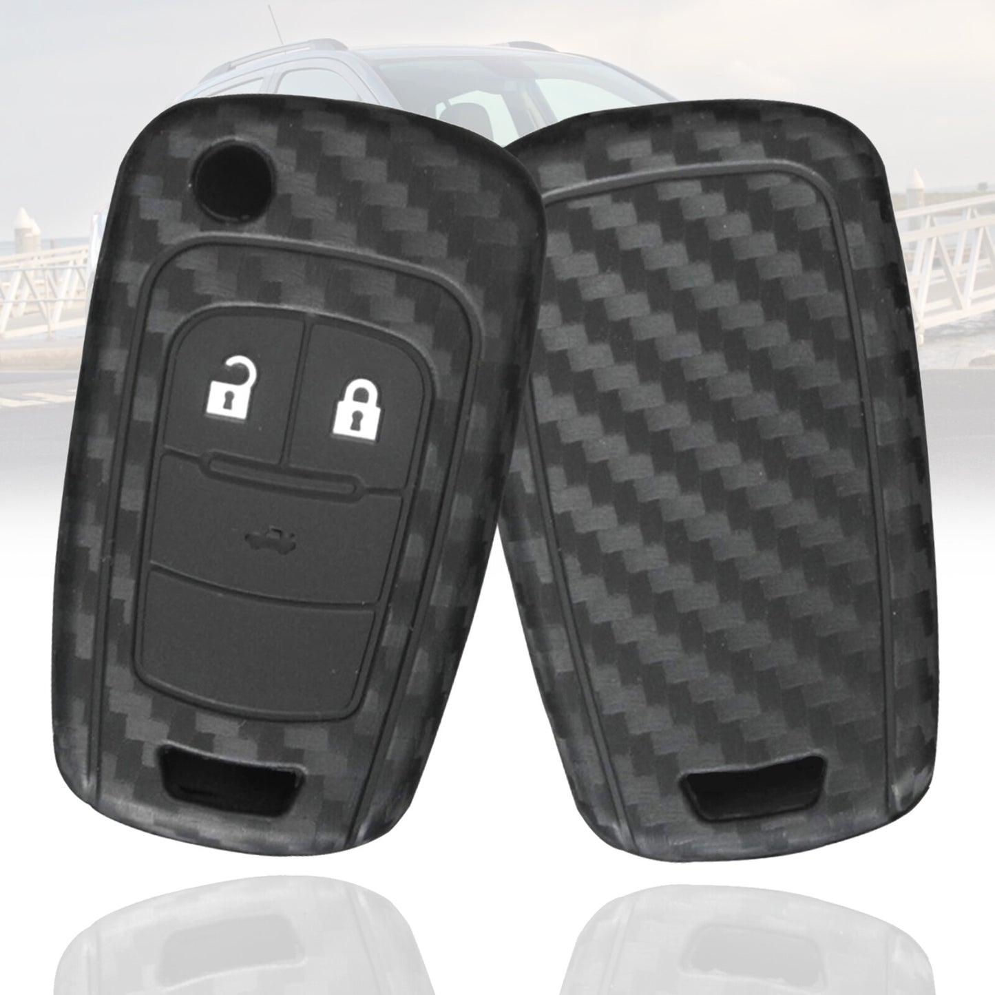 ya 5 8.7 2/3/4 Button CarbonFibre Key Case Fob Cover for Holden Barina for Cruze for Astra Epica