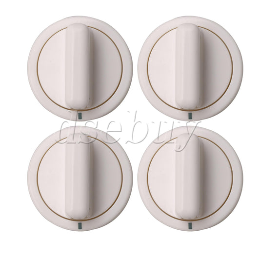 ya 26 4Pieces White Dryer Washer Timer Control Knobs Replacement for GE AP3207448