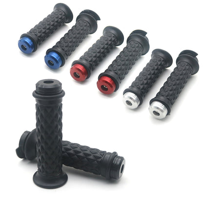 ya 5 8.7 Black Vintage Diamond Handlebar Hand Grip With Side Bar End Grip Plug 7/8'' 22mm