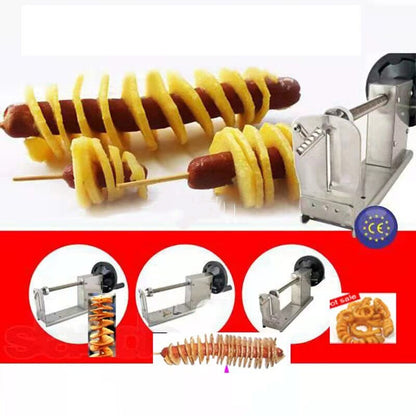 ya 26 3 in 1 Manual Hot Dog Spiral Potato Cutter Tor do Potato Chips Slicer Machine