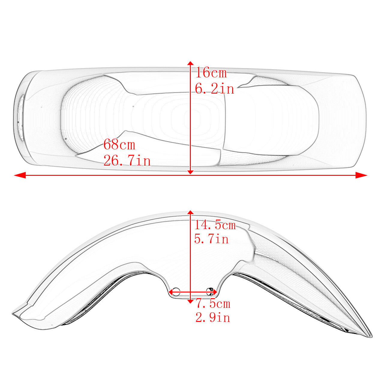 ya 5 8.7 Vivid Gloss Black Front Fender Mudguard Fit for Harley Softail Fatboy 2006-2017