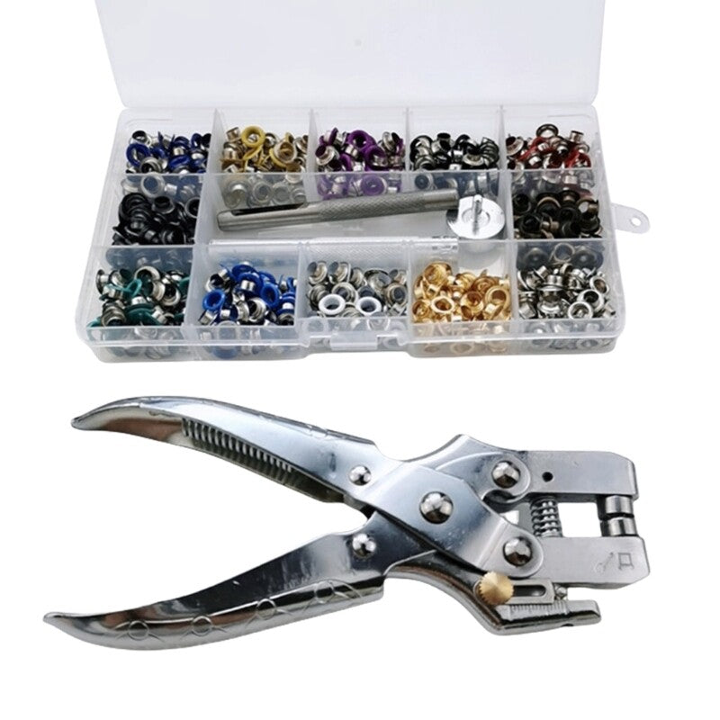 ya 25 700x Grommet Tool Set 12 Colors Eyelet Pliers Set with Installation Tool