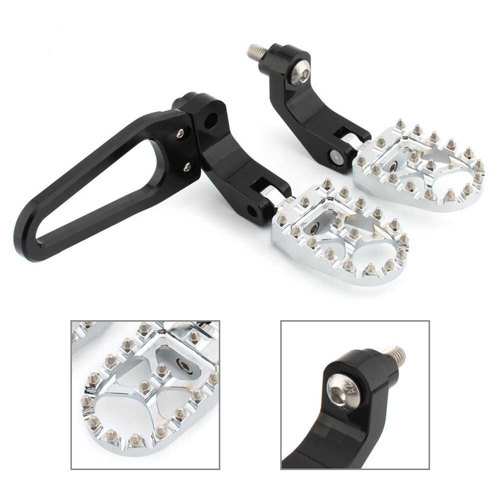 ya 11 6.8 Rear Foot Rests Pegs Pedal Passenger Footpegs Mounting Kit for BMW R18 Chrome