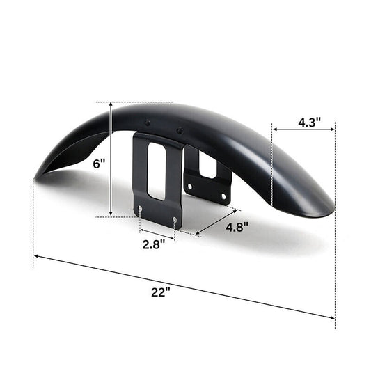 ya 7 6.10.2 Mudguard protective cover for front mudguard suitable for Harley Sportster XL883 XL1200 glossy black