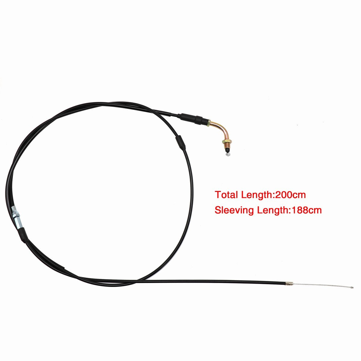 ya 5 8.7 188mm Motorcycle Throttle Cable Scooter Accelerator Single Elbow GY6 Engine