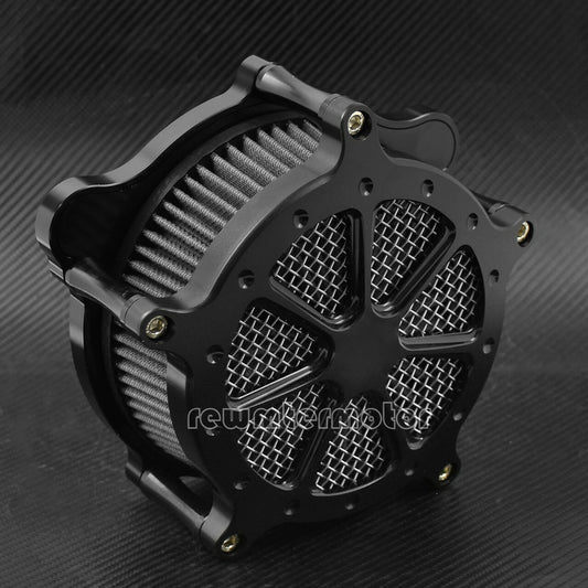 ya 8 5.26 Dots Matte Black Air Filter Gray Cleaner Fit for Harley Softail 00-15 Touring