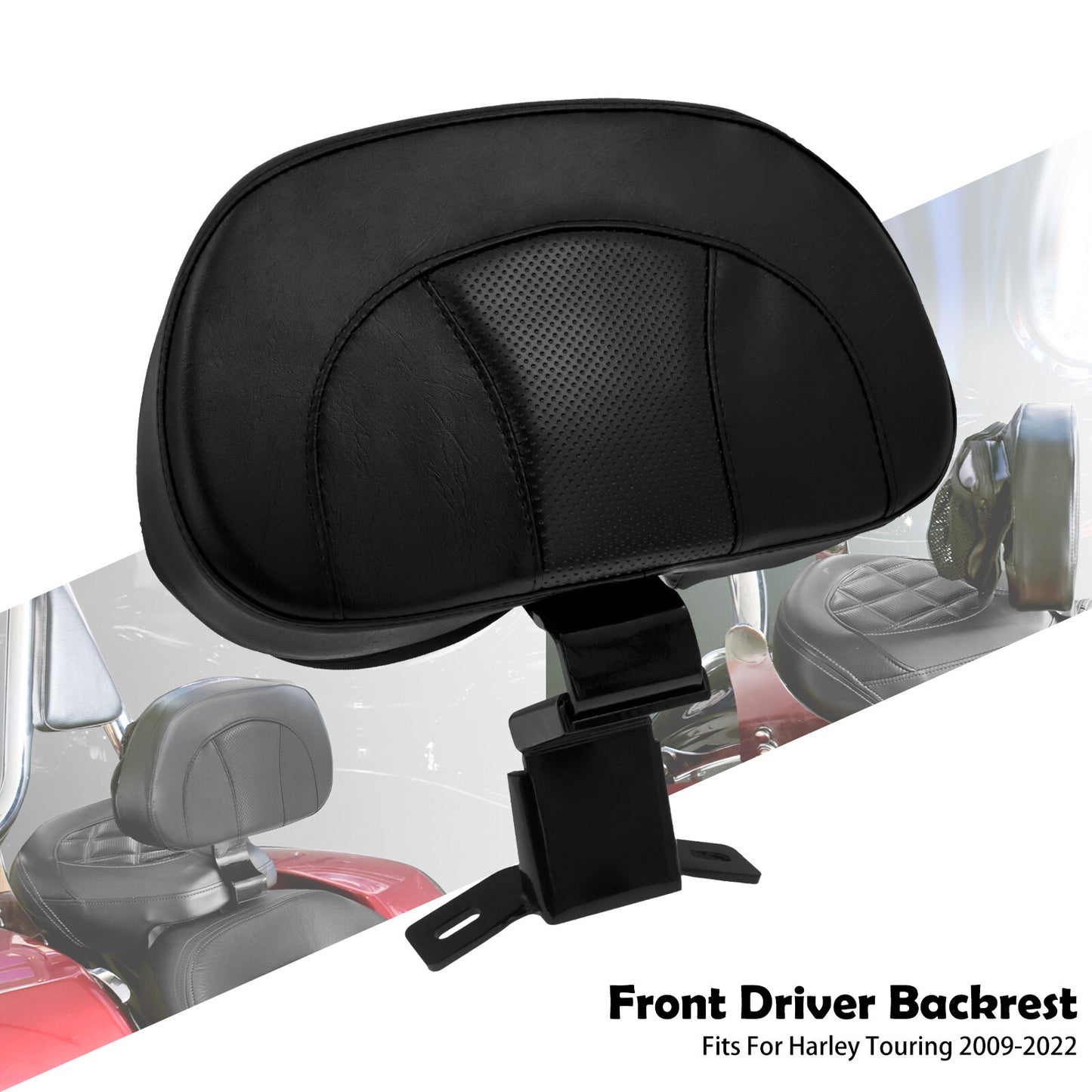 ya 3 6.25.3 Front Driver Rider Backrest Pad for Harley Touring Road Street Glide 2009-2023