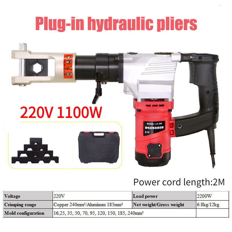 ya 25 1100W Powerful Electric Hydraulic Crimping Pliers Portable Plug-in Cable Tool
